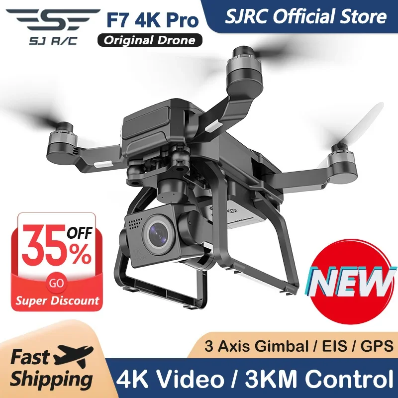 SJRC F7 4K PROกล้องDrone GPS H - Fpv Brushless Rc Drone 4K บทวิจารณ์และราคา