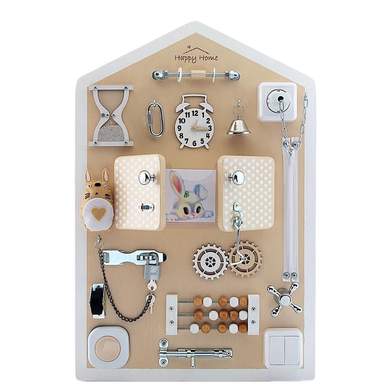 Montessori ของเล่นไม้อุปกรณ์เส - Montessori Wooden Busy Board Toddler บทวิจารณ์และราคา